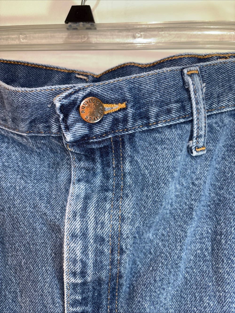 Classic Rustler Men's Blue Denim Jeans. J-12 - Picture 5 of 11
